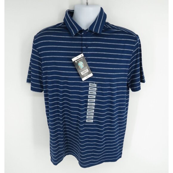 Members Mark Men's Active Performance Stretch Polo Shirt Small Blue Gray  NWT - Picture 1 of 5